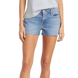 Frame Denim Le Cutoff Denim Jean Shorts Bixby Raw Fray Hem Denim Shorts Size 27